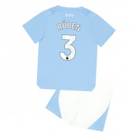 Koszulka piłkarska Manchester City Ruben Dias #3 Strój Domowy dla dzieci 2023-24 tanio Krótki Rękaw (+ Krótkie spodenki)